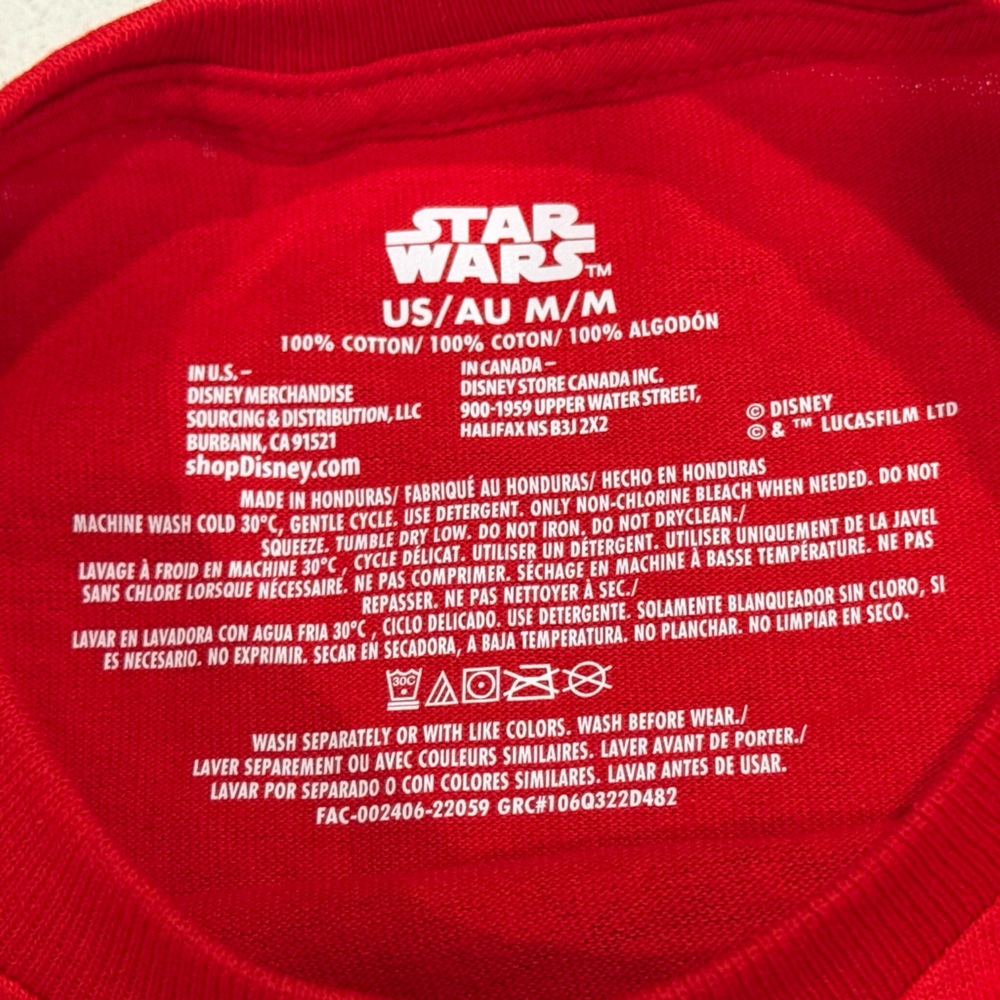 NWT Star Wars Lando Calrissian Space Capes T-Shirt Red Medium - Picture 3 of 7